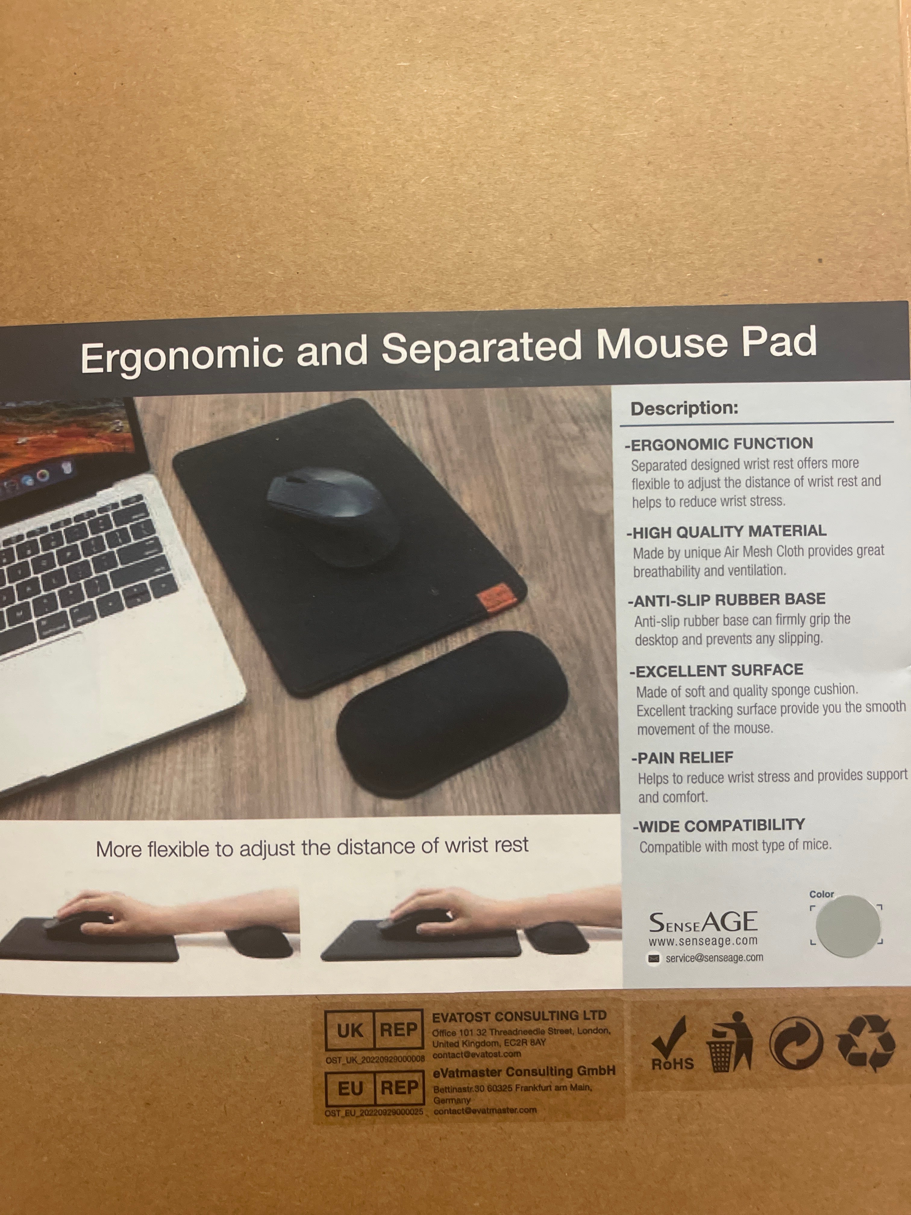 Ergonomic Mouse Pad with Wrist Rest – Comfortable & Anti-Slip