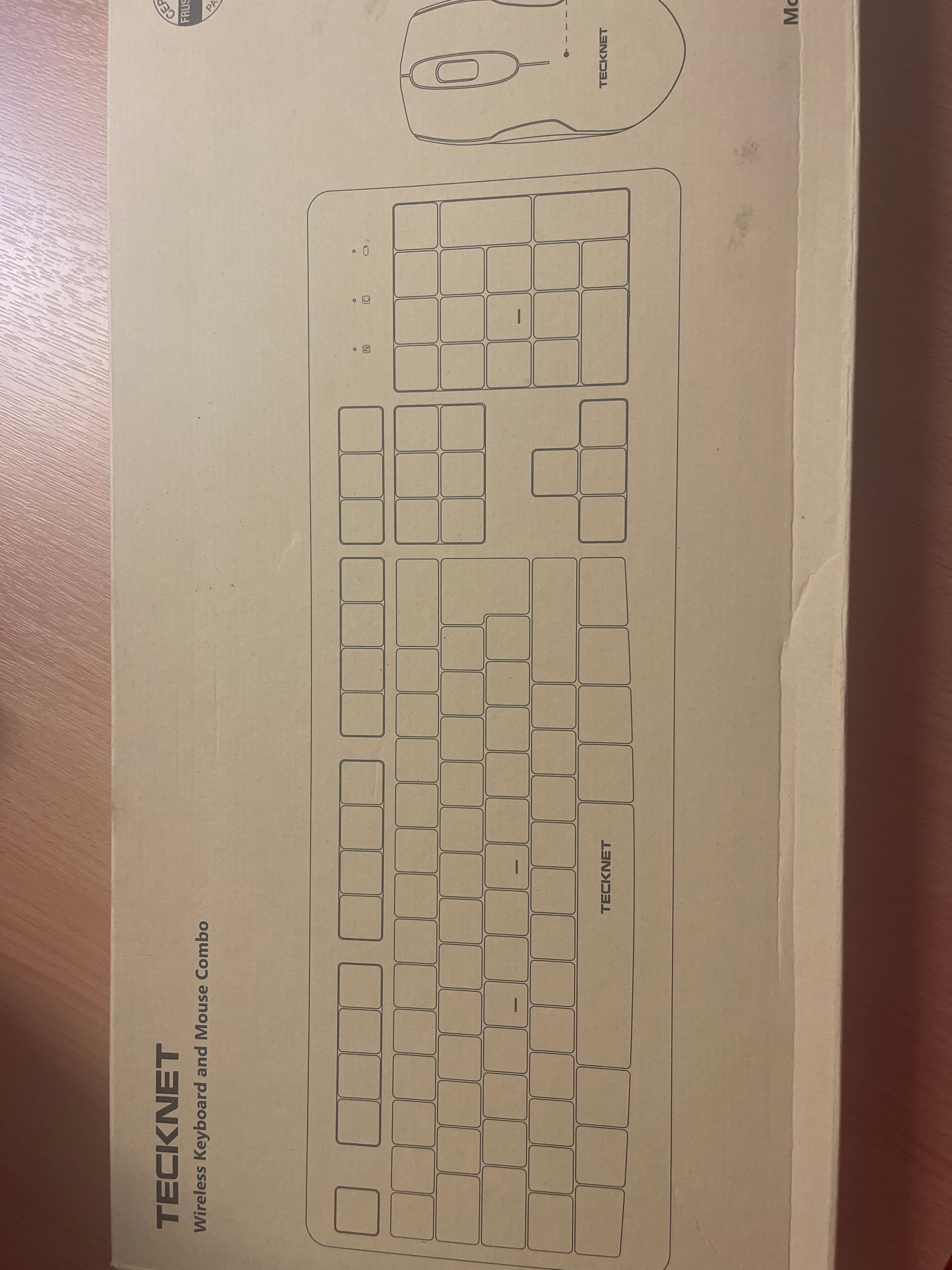 TECKNET Wireless Keyboard & Mouse Combo – USB, Full Size, Plug & Play